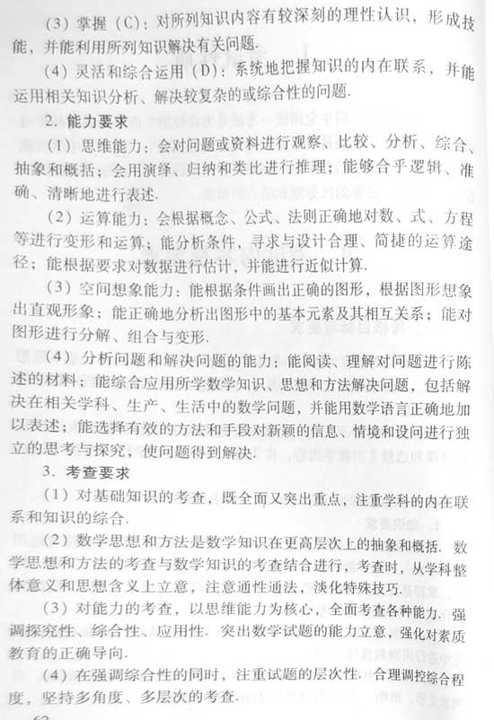 2008����ȫ��ͳһ���Ա���������˵��(��ѧ��)