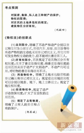 必看:2007年司考涉及《物权法》难度不会太大